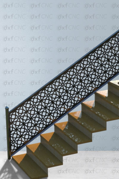 Modern Steel Stair Railing Cnc Laser Cut Design Free Dxf Files