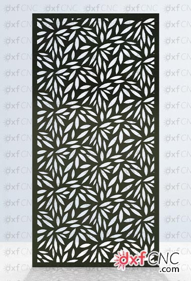 Dxf Free File For Laser Cutting - Tree Leaves Screen Metal Wall Decor