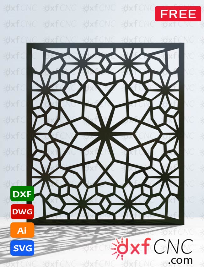 Safety Grill Window Screen Design Idea: Cnc Dxf File Free Download