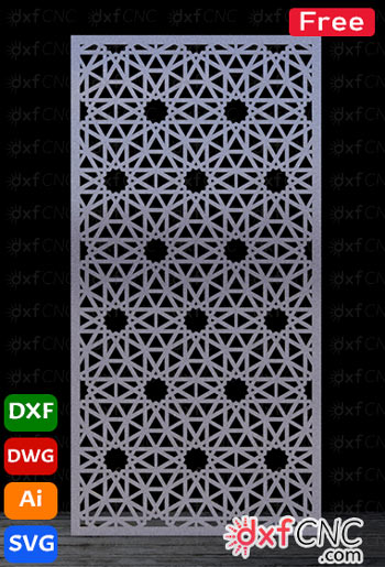 Geometric Pattern Islamic Design laser Cuting Dxf Free Downloa - Dxf CNC