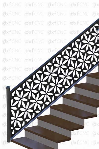 Modern Metal Stair Railing Design Ready To Cut Free Dxf Cnc Laser File Dxf Cnc