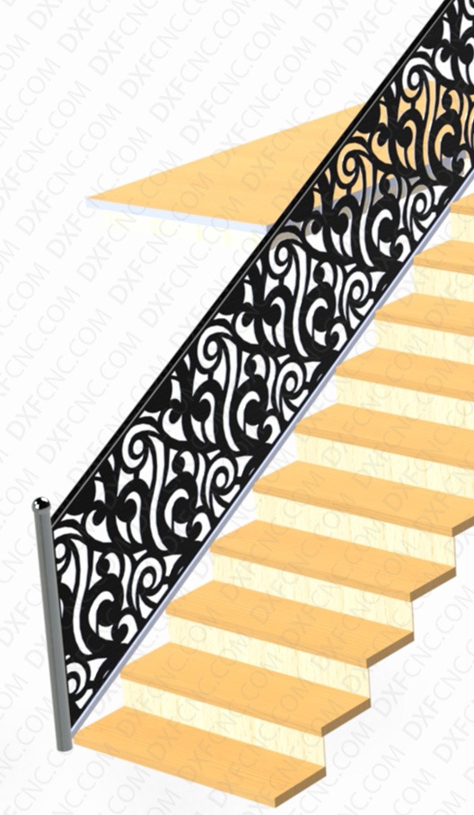 CNC Cutting Railing Design High Quality DWG and DXF Free Download