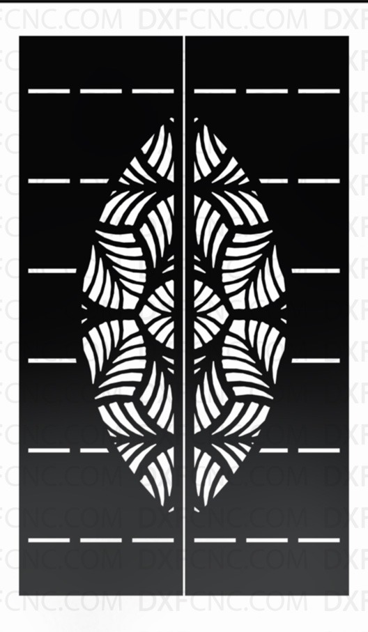 design double door tree leaves Free dxf File for CNC machines