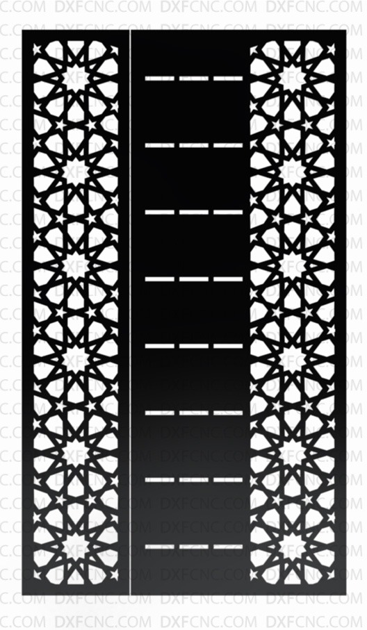 one and half door design Islamic art Download Free dxf file for cnc plasma Cut