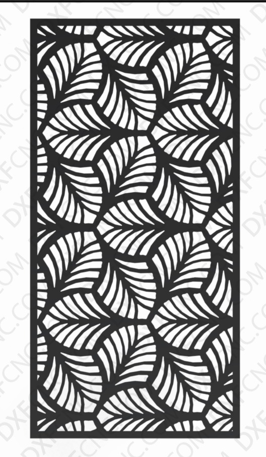 panelling design tree leaves Free dxf File for laser cutting and plasma