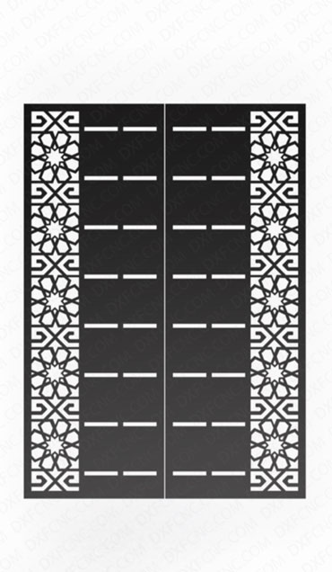 Exterior Steel Door Design for CNC plasma machine Dxf files Free Download