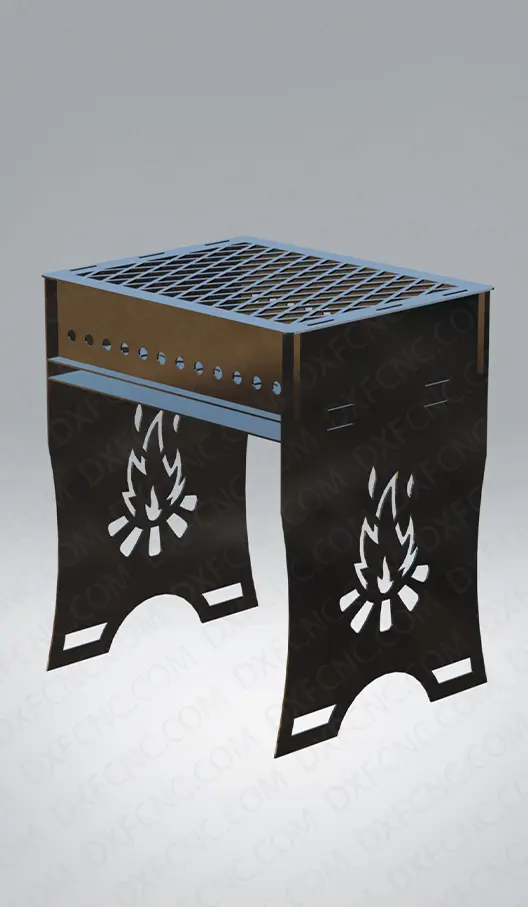 Fire Pit design steel metal plans for laser technology Dxf files Free Download