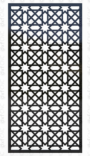 Geometric Line Pattern design Screen Door Metal Free Dxf File for laser and plasma cut