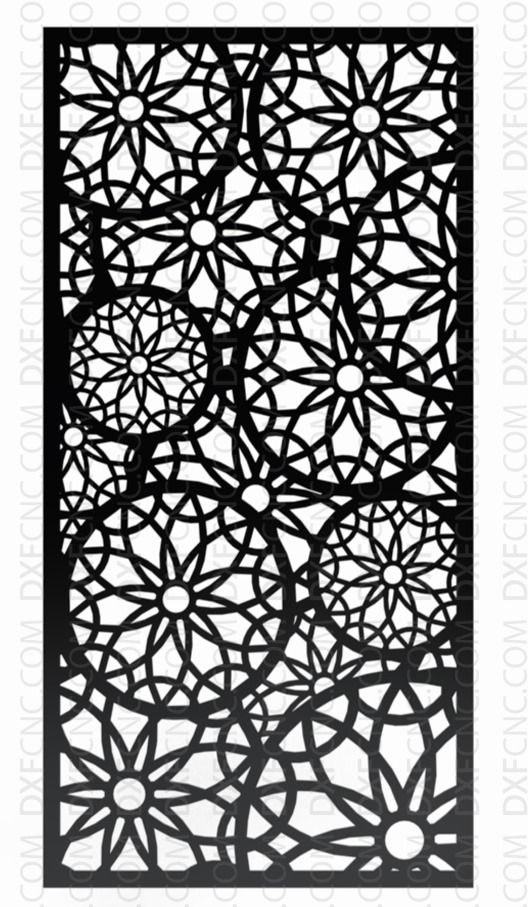 Islamic Geometric Pattern Paneling Design Exterior Dxf File for Free