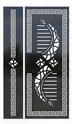 Sheet Metal Gate outdoor Design for laser cutting Dxf File Free Download