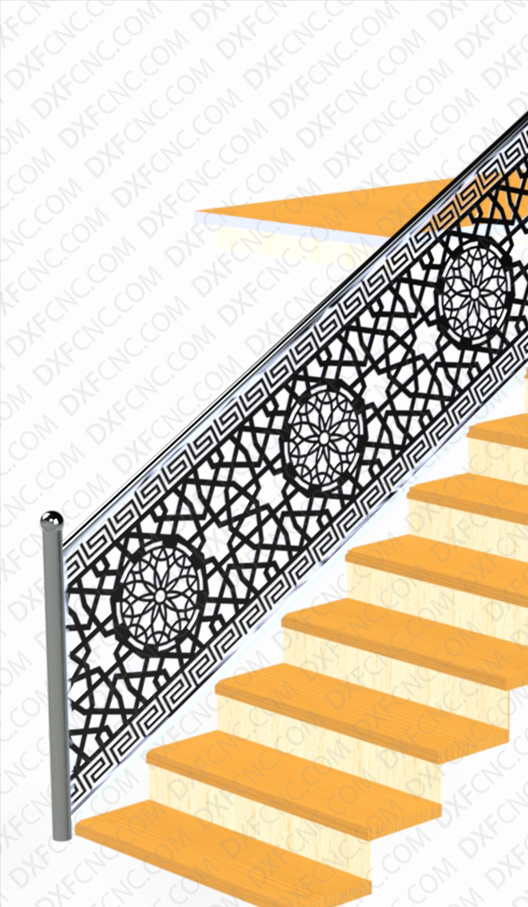 Steel Railing Design for cnc and laser Cutting - Dxf File for Free