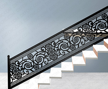 laser Art Stair Railing Panel Design modern - Dxf File Free Down