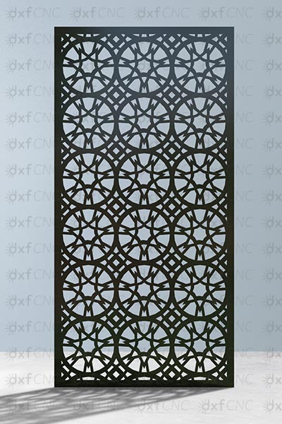 Front islamic pattern Door Design Free Dxf file CNC Laser Panel