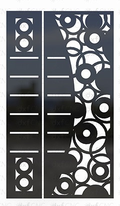 Metal Gate Geometric one and half door Free Dxf laser File Ready to Cut