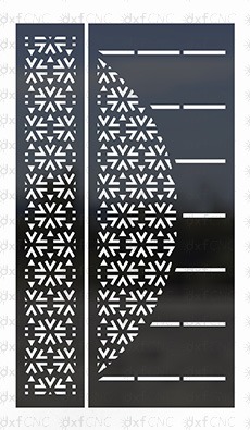 Modern Metal Front Door Design laser Ready to Cut Dxf CNC file for Free