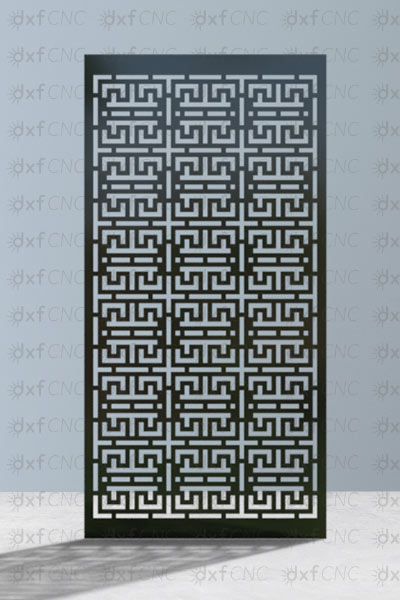 CNC Laser Cut Decorative Door Pattern Design Dxf file Free Download