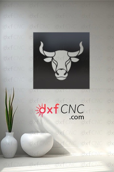 Free Bulls Face Metal wall Art Bull CNC Laser Vector