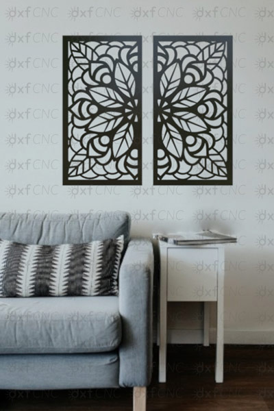 Laser Cut Decor Wall Art steel panel Design vector Free Download