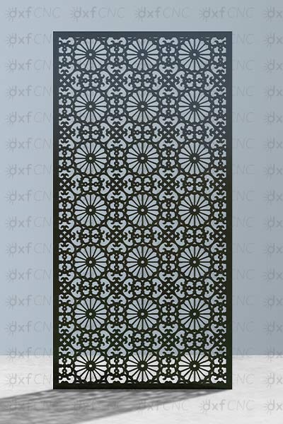 Metal Screen Exterior Panel Design Laser Ready to Cut Free Dxf file