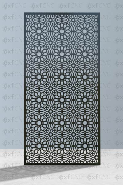 Metal Screen Islamic Geometric Pattern vector Design laser Cut