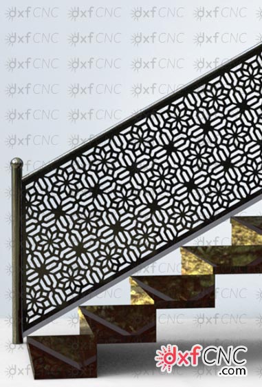 Steel Stairs Railing Design CNC file for laser cutting Free Do