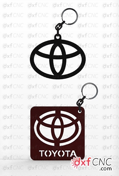 Laser Cut Keychain DXF for Toyota Car Download Free Vector