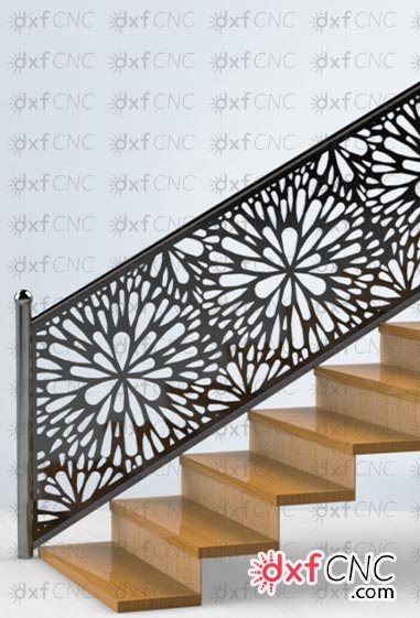 CNC laser cut modern staircase design Free laser vector file