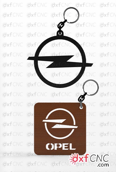 laser cut Opel Metal Logo Keychain Template Dxf cnc Free vecto