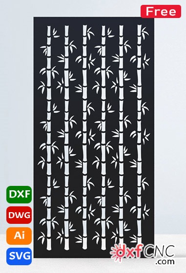 Bamboo decor security screen Download dxf free file for laser