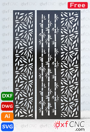 CNC laser cut Door Tree Leaves Design wall Art Free SVG DXF Files