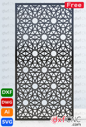 Geometric Pattern Islamic Design - laser Cut Dxf Free Download - Dxf CNC