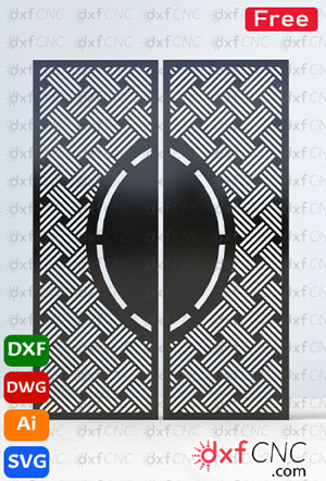 Modern Gate for cnc laser design Svg & dxf file free download