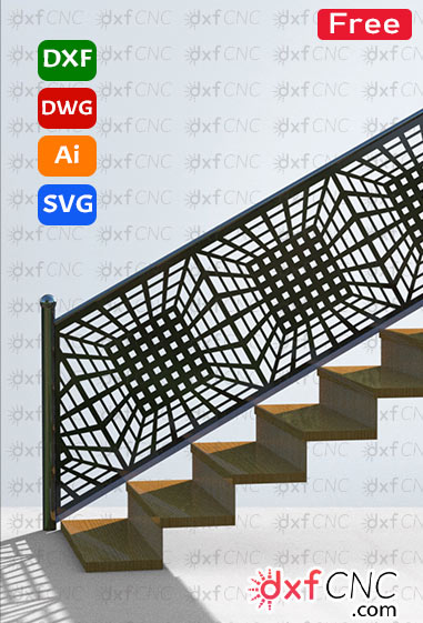 Modern Stair Railing ideas design art  CNC laser