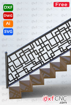 Steel Modern Staircase design  Free CNC files