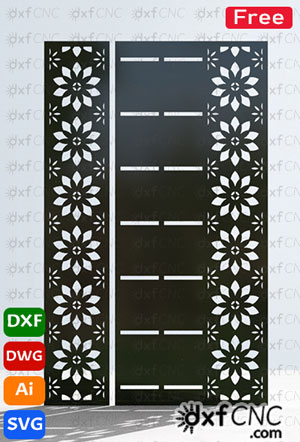 Door and Half security screen Design Dxf & Svg free file plasm