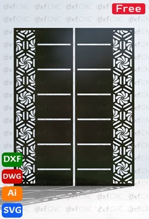 Download Free Modern Gate Design Double Doors CNC laser cut Fi