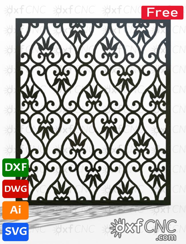 Exterior screen window grill Design: Download Free Dxf CNC File