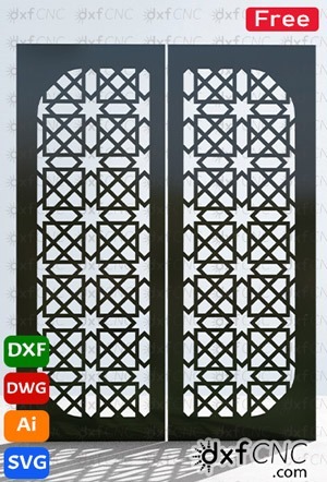 Laser cut Design of Door House Free CNC Dxf File Ready to Cut