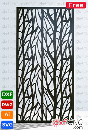 Laser cuting Metal tree trunk wall art Design Free CNC Svg fil