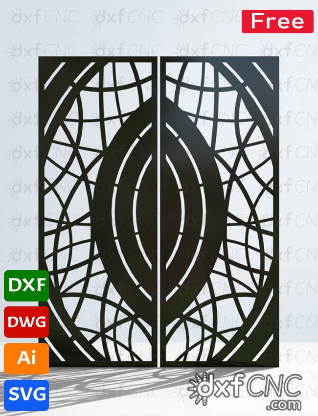 Metal screen door design with laser & plasma - Free CNC Dxf File