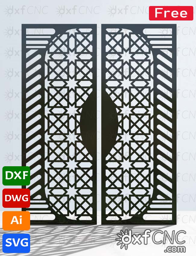 laser cuting Gate islamic Design Ready to Cut metal screen doo