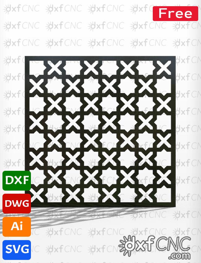 plasma Metal grill for window design Ready to cut Dxf cnc File F