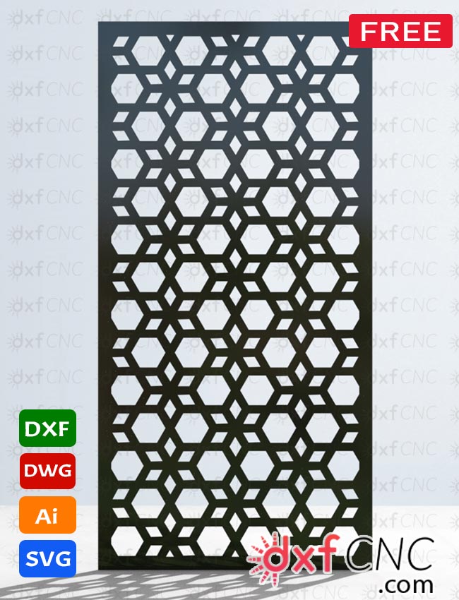 Decorative wall pattern Download free dxf for cnc laser cuttin