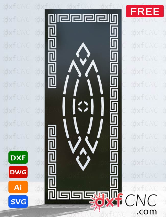 Metal screens door design for cnc machine dxf Files Free Downl