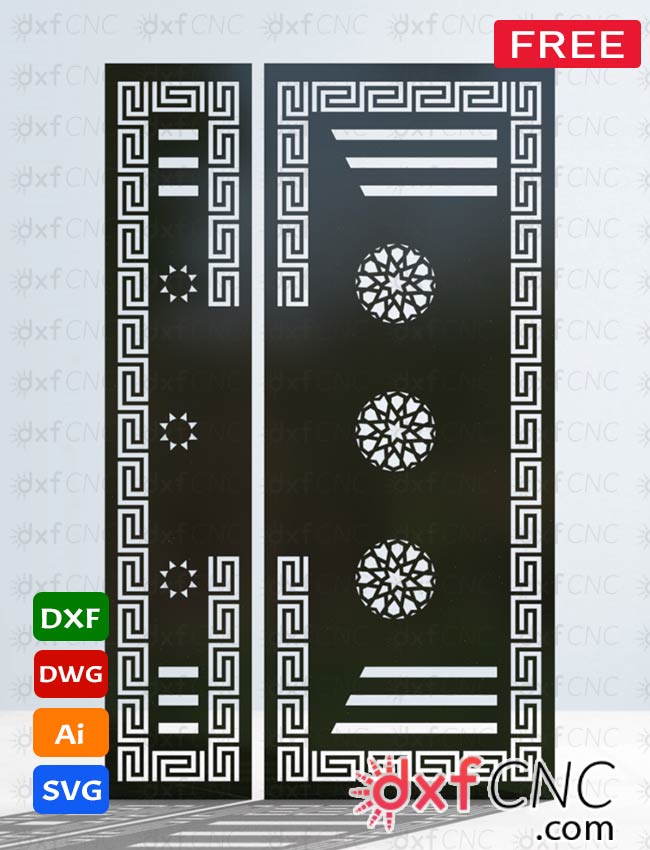 laser cut Metal Gate Design Screens CNC Dxf File Free Download