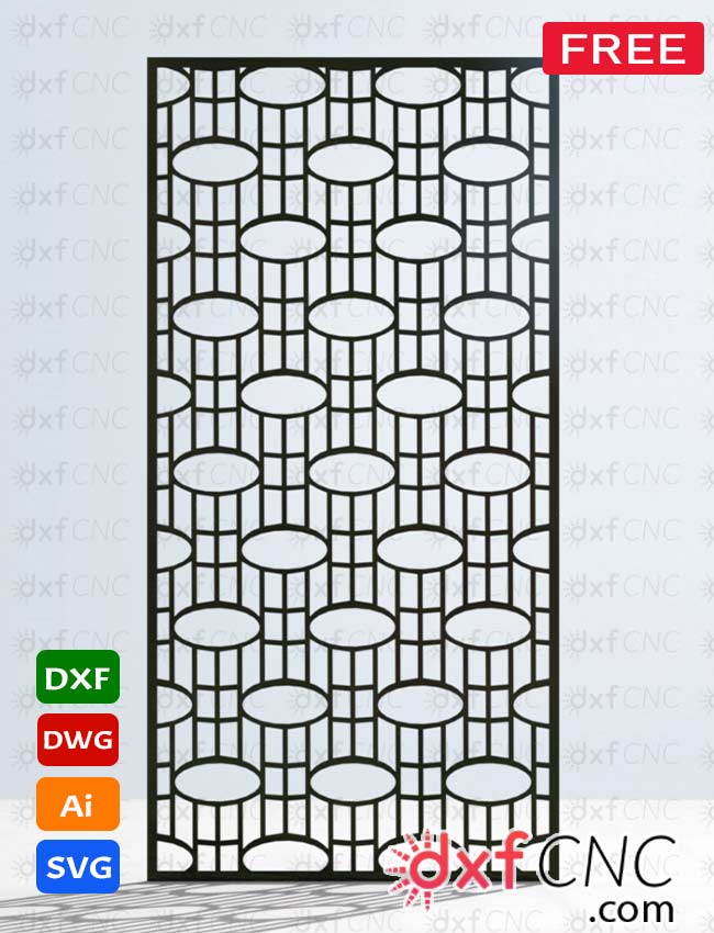 laser cut Geometric pattern wall art - CNC Dxf File Free Download