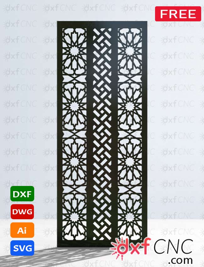 CNC Security metal screen door design - Dxf Files Free Download - Dxf CNC