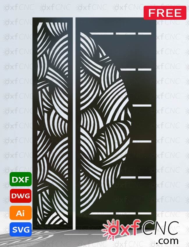 security Metal screen door design - Free Dxf File for CNC machine