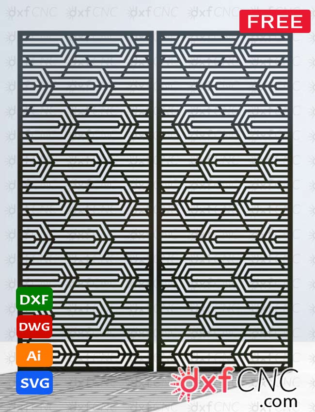 Security Screen Front Door Design - CNC Dxf Files Free Download