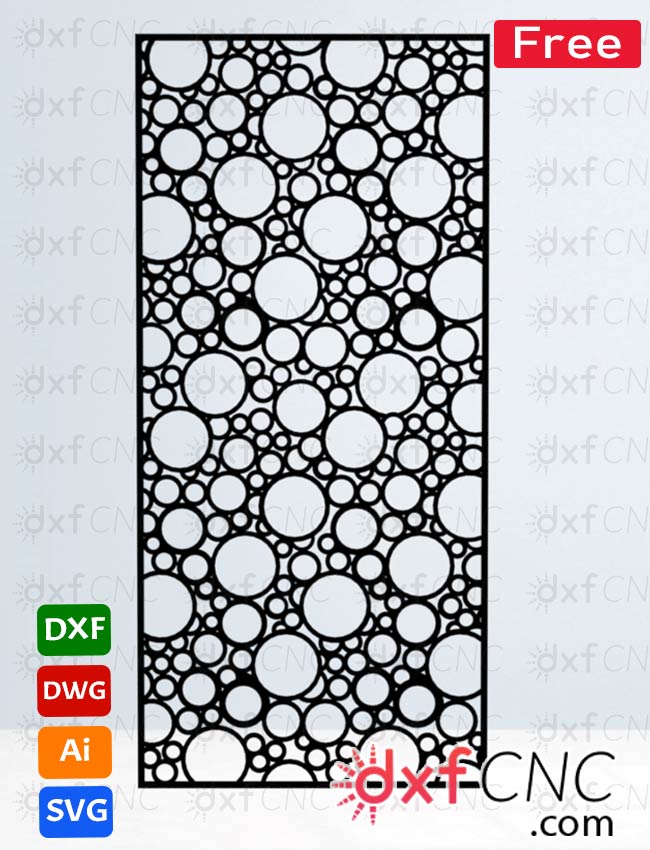 Decorative circles metal panel screen pattern partition Free d